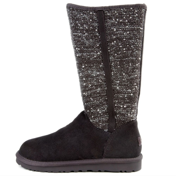 UGG Shoes - Ugg Camaya Metalic Suede Sequin Knit Boot Designer Shearling Winter Boot #712